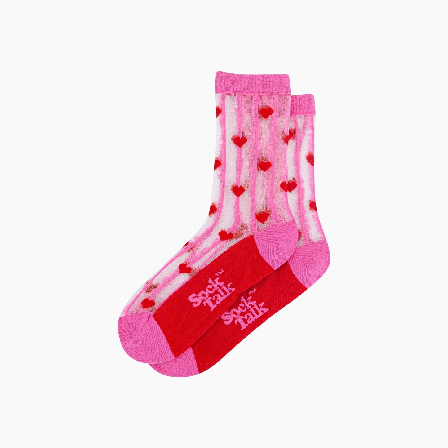Pink & Red Hearts Socks
