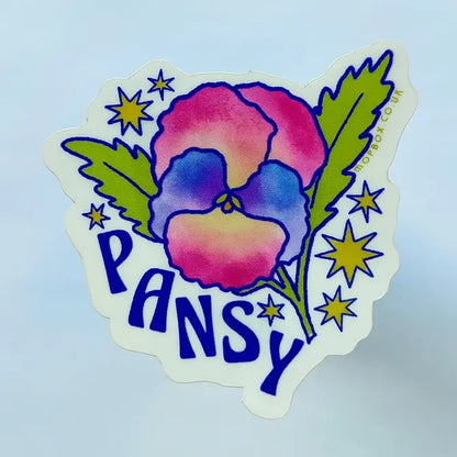 Pansy -  LGBTQIA+ Clear Vinyl Sticker