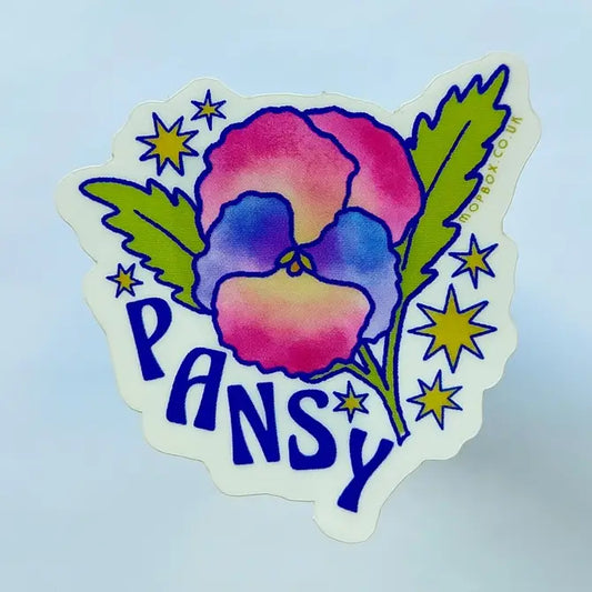 Pansy -  LGBTQIA+ Clear Vinyl Sticker