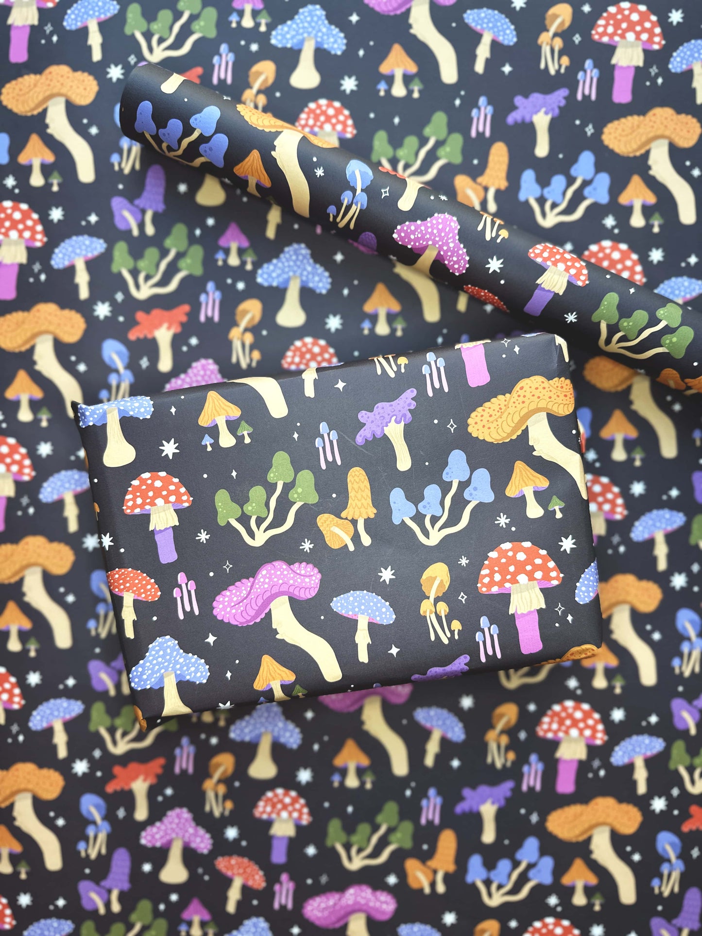 Mushroom Wrapping Paper Sheet | Flat Gift Wrap | Craft Paper