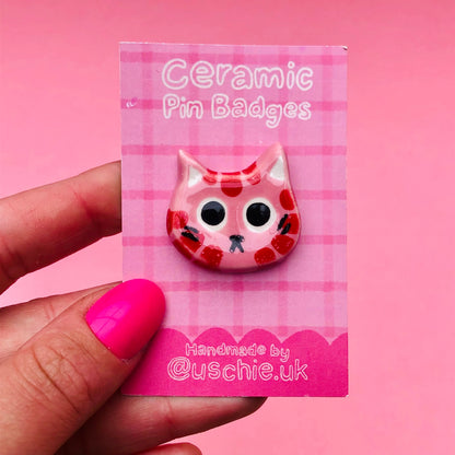 Wholesale Cat Ceramic Badge