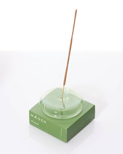 Glass Incense Holder - Green