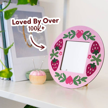 Strawberry Sweetheart - Diamond Painting Mirror Frame Kit