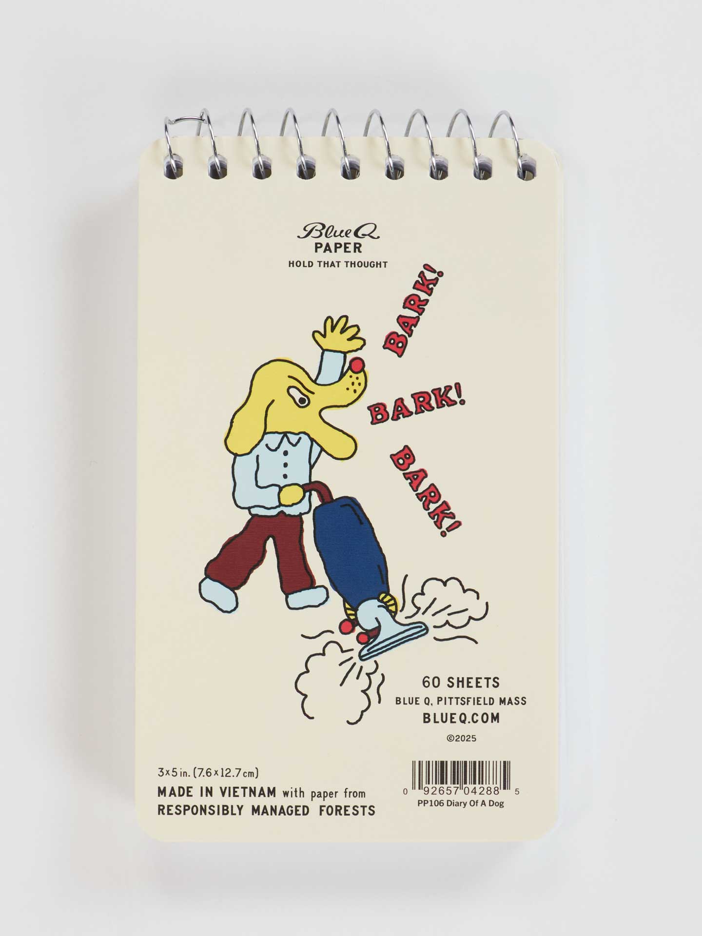 PP106 Diary Of A dog. Licked 3x5 Spiral Notebook