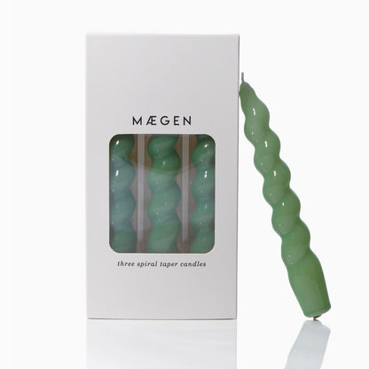 Green Wavy Candles