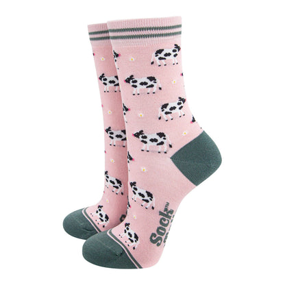 Pink Cow Socks