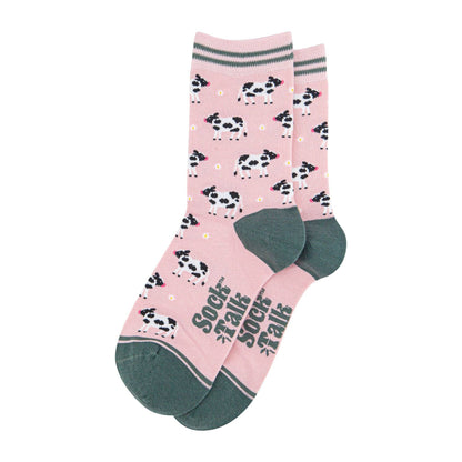 Pink Cow Socks