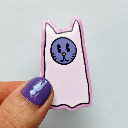 Ghost Cat - Vinyl Sticker - Wholesale Case of 6 Units