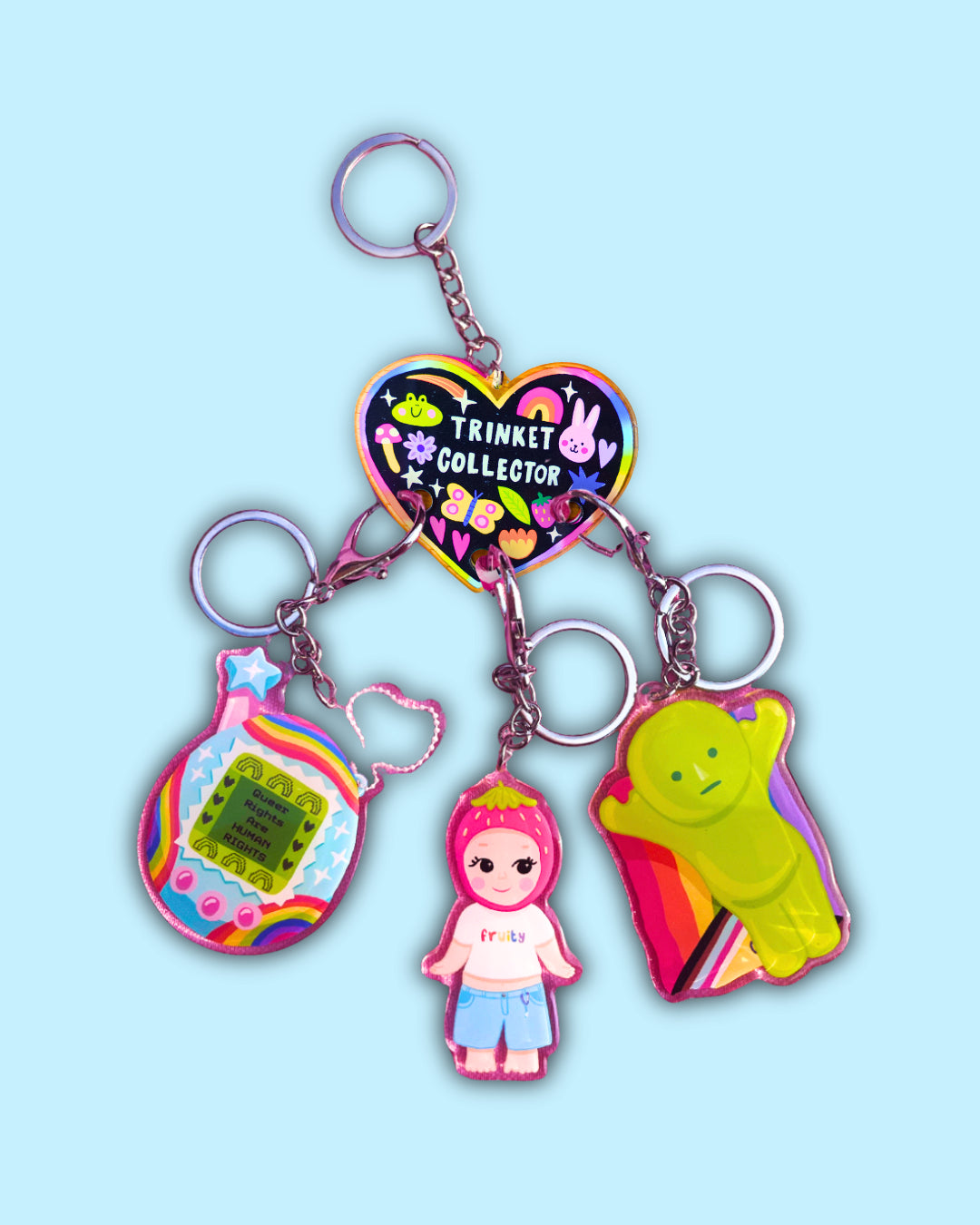 Trinket Collector Keychain - Rainbow