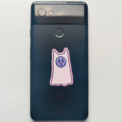 Ghost Cat - Vinyl Sticker - Wholesale Case of 6 Units