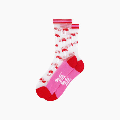 Mushroom Sheer Socks