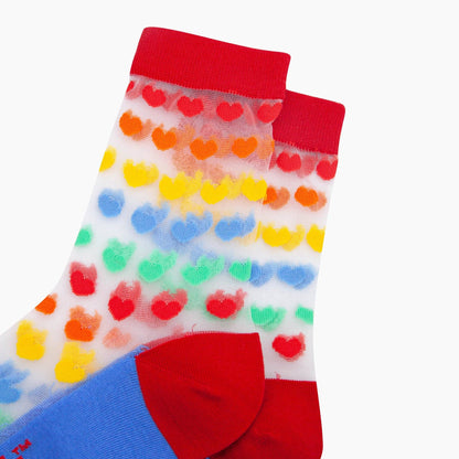 Love Hearts Sheer Socks