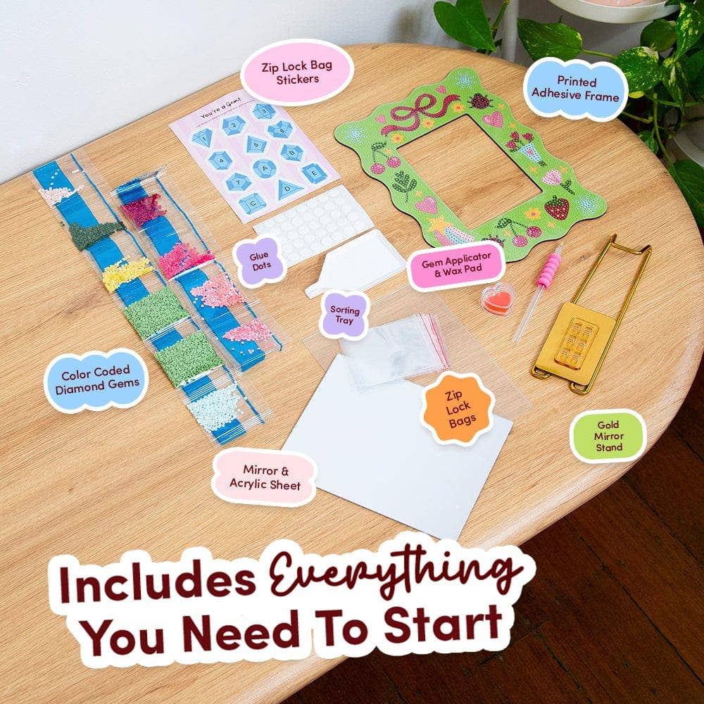 Tiny Treasures - Diamond Painting Mirror Frame Kit