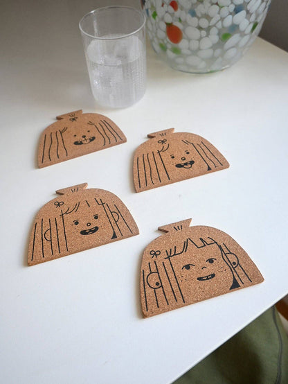 "Dog Person" Set of four cork coasters