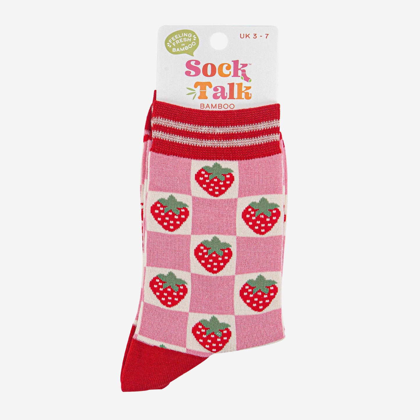 Checked Strawberry Socks