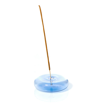 Glass Incense Holder - Blue