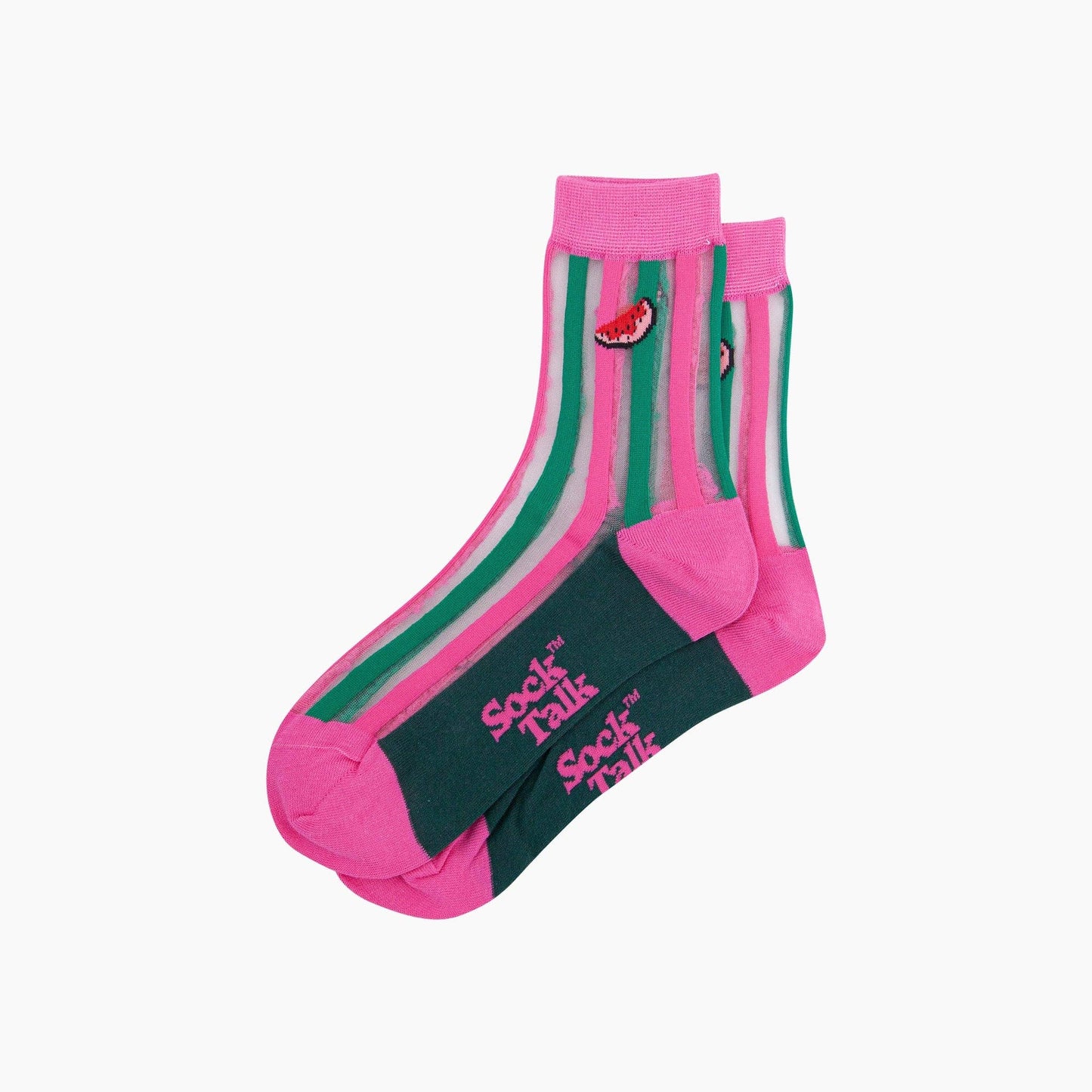 Watermelon Stripes Sheer Socks