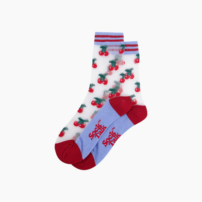 Cherry Sheer Socks