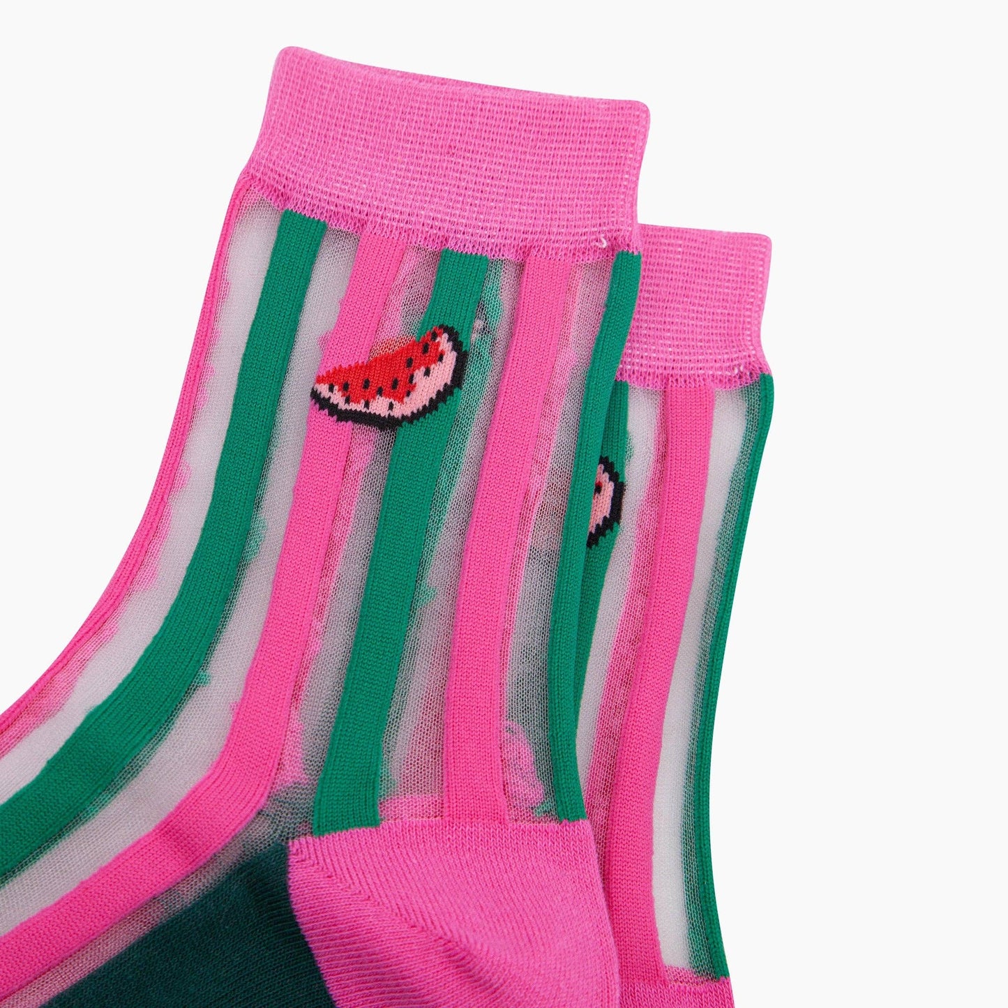 Watermelon Stripes Sheer Socks