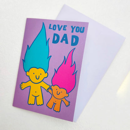 Trolls Fathers Day Greetings Card
