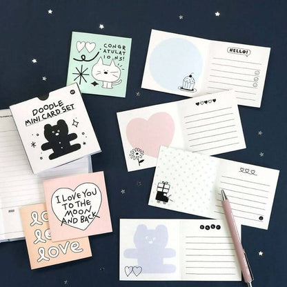 Doodle Mini Card Set – 24 Note Cards and Envelopes