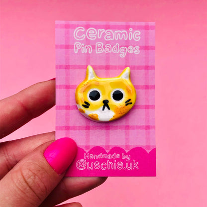 Wholesale Cat Ceramic Badge