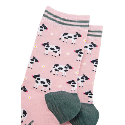 Pink Cow Socks