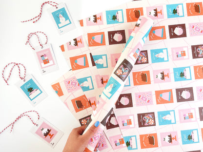 Snail Mail Christmas Wrapping Paper | Seasonal Gift Wrap