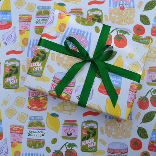Italian Ingredients Wrapping Paper