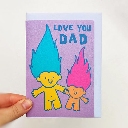 Trolls Fathers Day Greetings Card