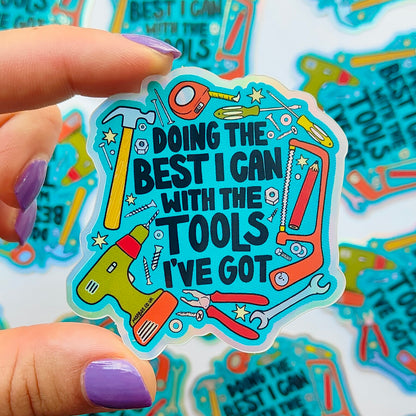 DIY Tools  - Holographic Vinyl Sticker - Wholesale Case of 6 Units