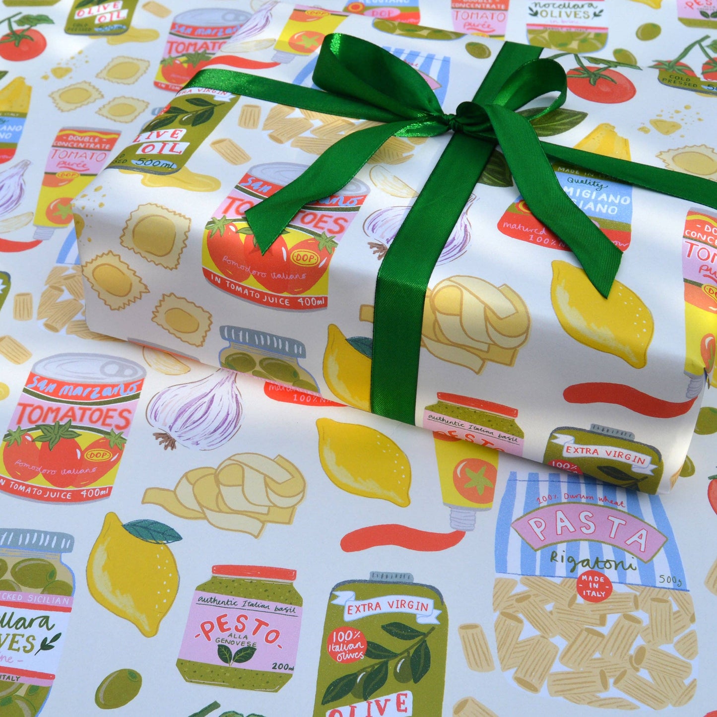 Italian Ingredients Wrapping Paper