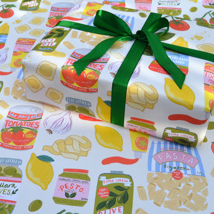 Italian Ingredients Wrapping Paper
