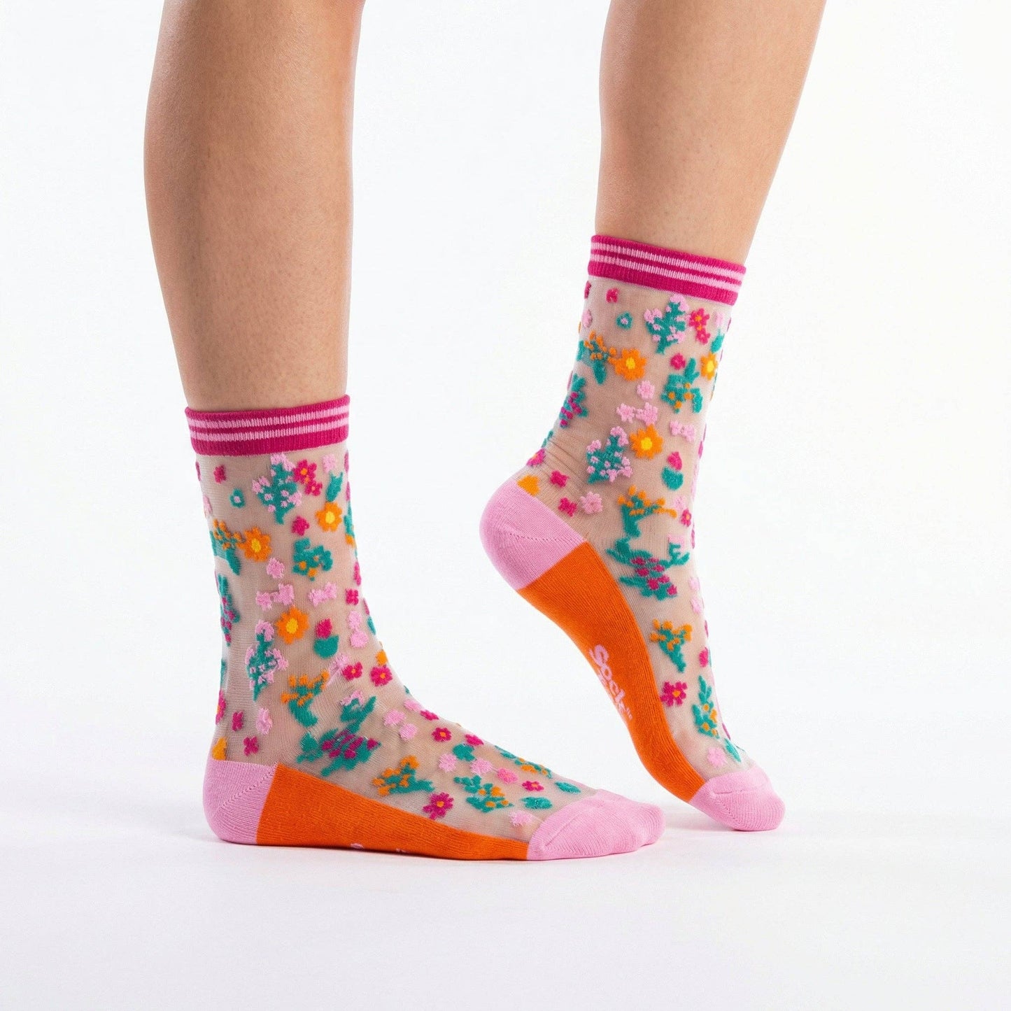 Ditsy Floral Sheer Socks