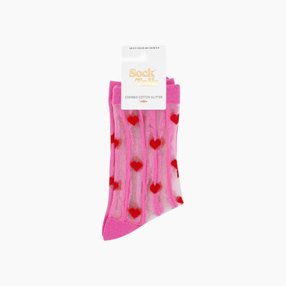 Pink & Red Hearts Socks