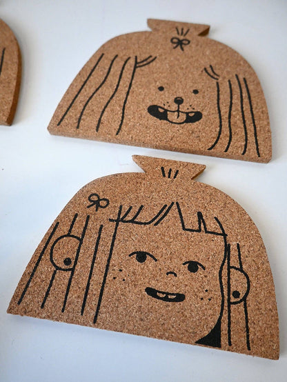 "Dog Person" Set of four cork coasters