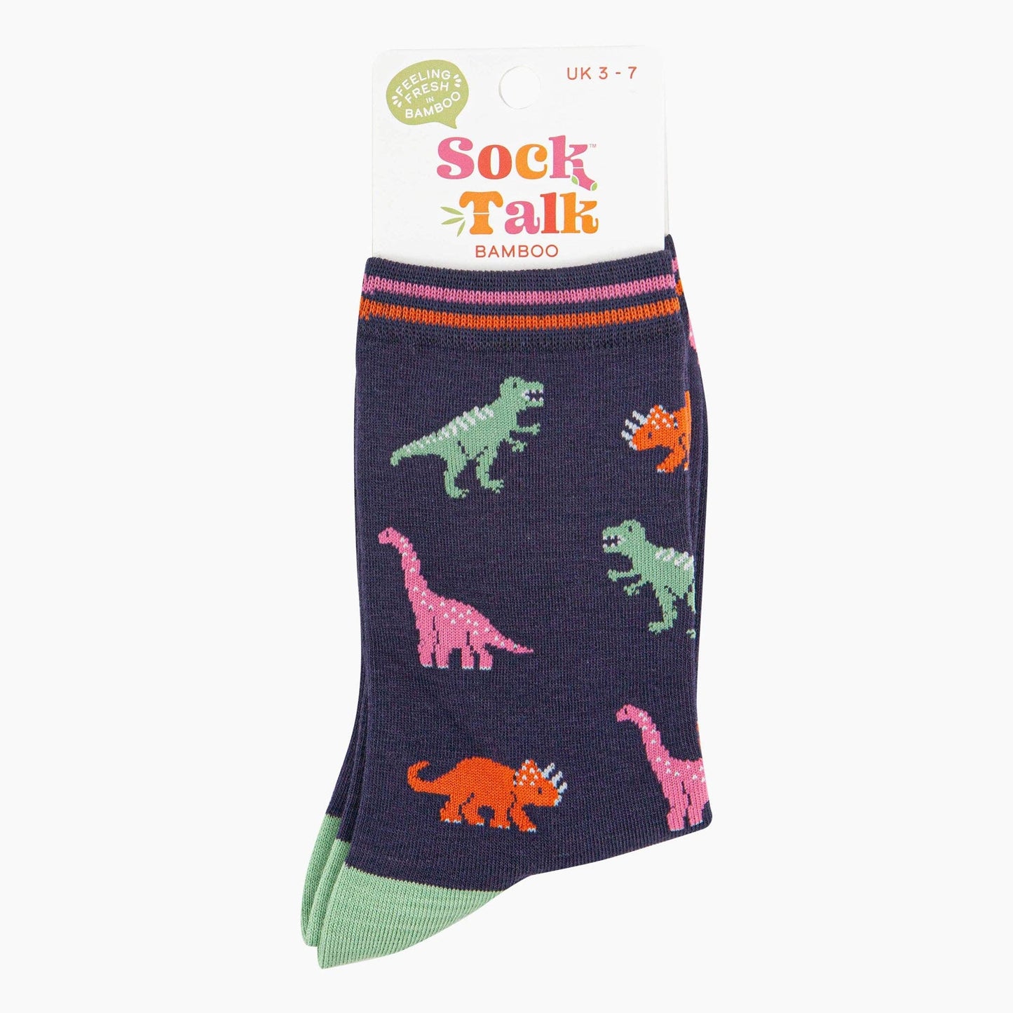 Navy Dinosaurs Socks