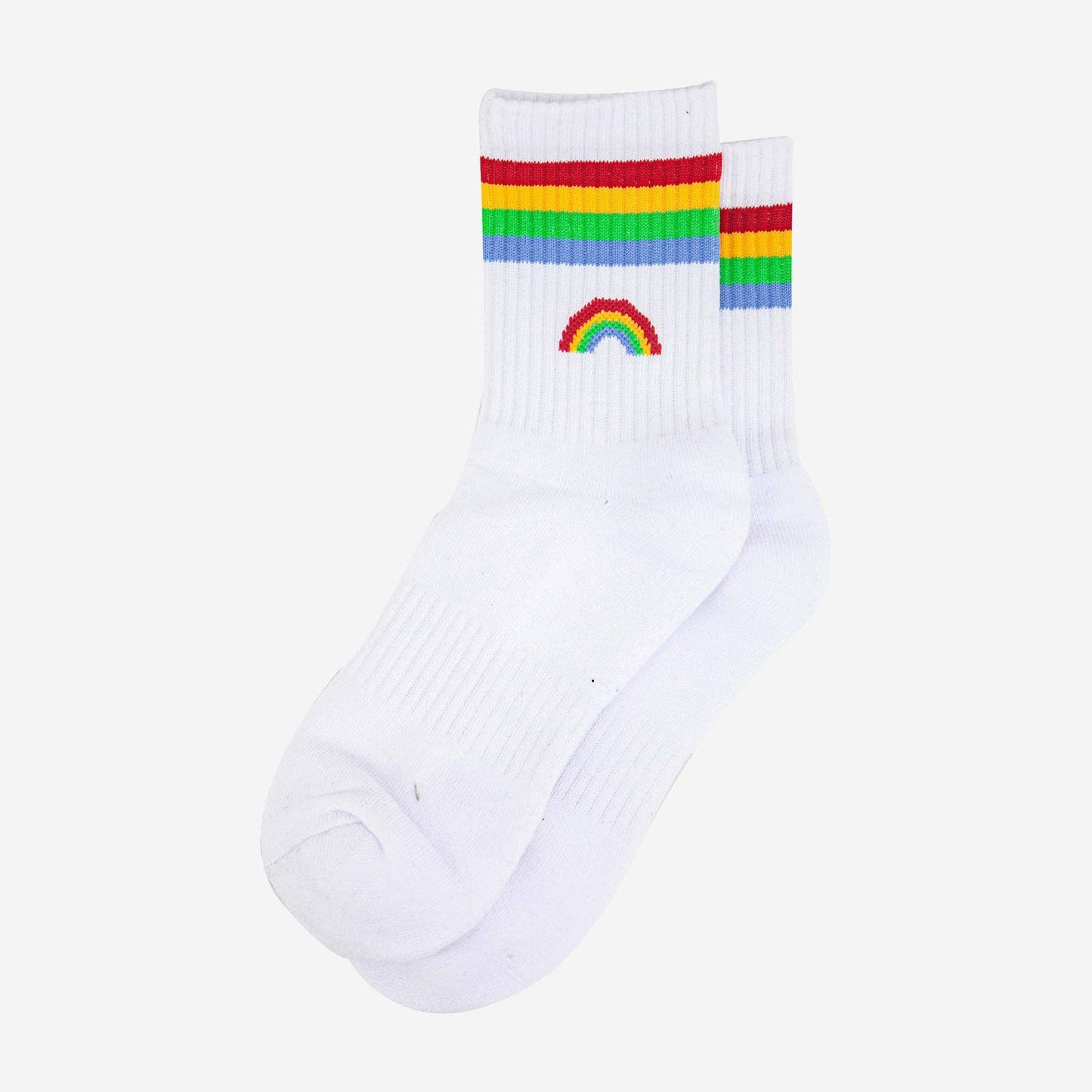 White & Rainbow Socks