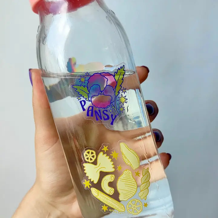 Pansy -  LGBTQIA+ Clear Vinyl Sticker