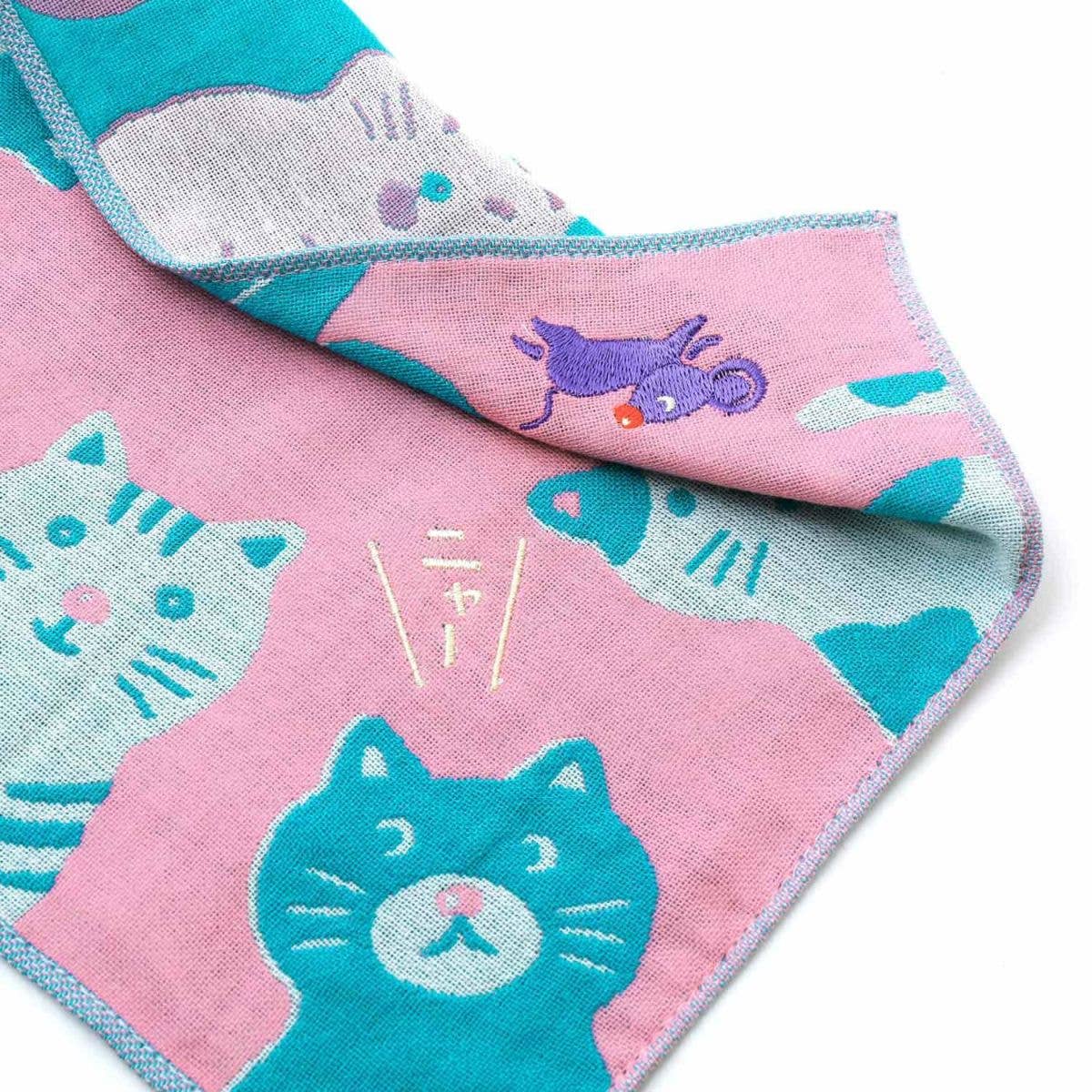 Retro Gauze Handkerchief With Embroidered Details