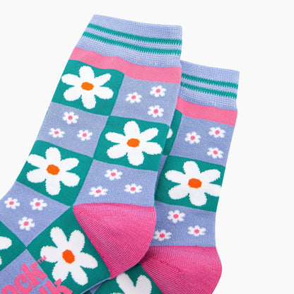 Blue Flower Socks