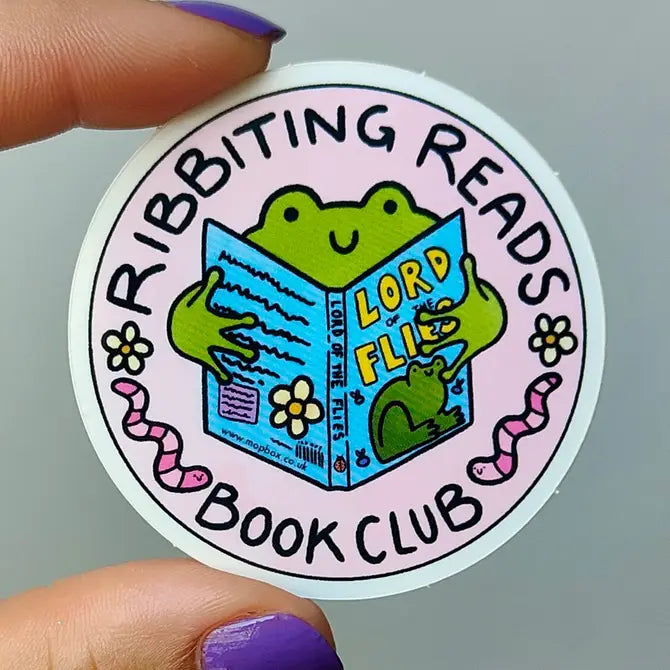 Ribbiting Reads Book Club  - Vinyl Sticker