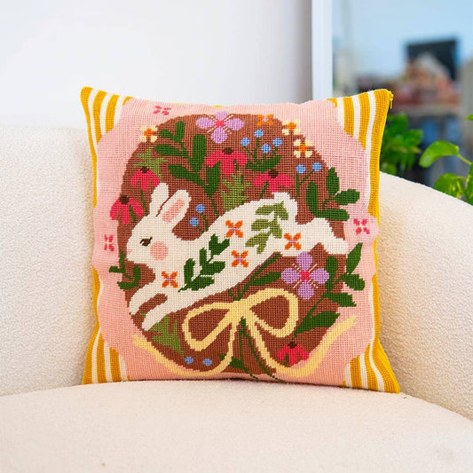 BOUNDING BUNNY - Tapestry Needlepoint Cushion Kit