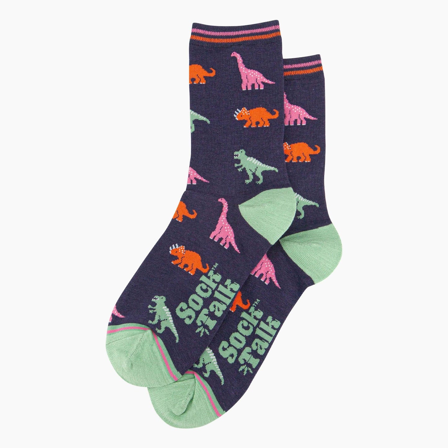 Navy Dinosaurs Socks