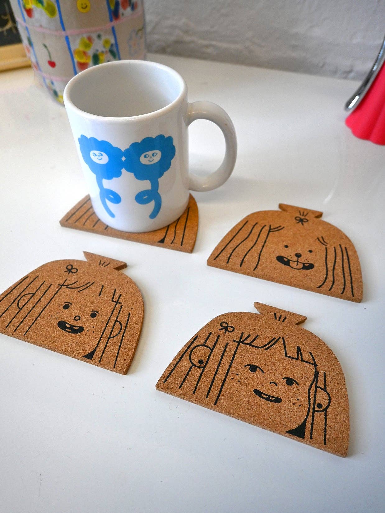 "Dog Person" Set of four cork coasters