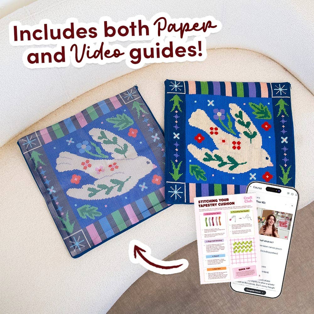 DARLING DOVE - Tapestry Needlepoint Cushion Kit