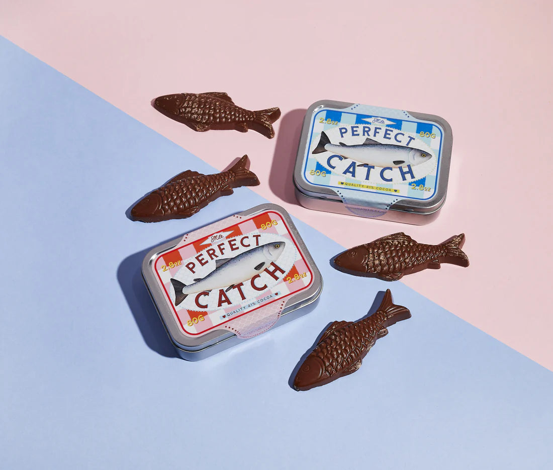 Perfect Catch! Milk Chocolate Sardines in a Tin - Pink