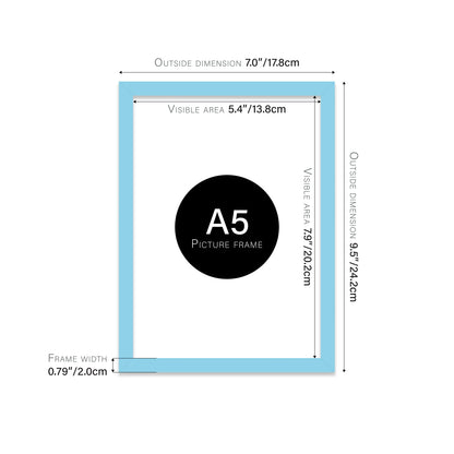Light Blue Picture Frame A5 A4 A3