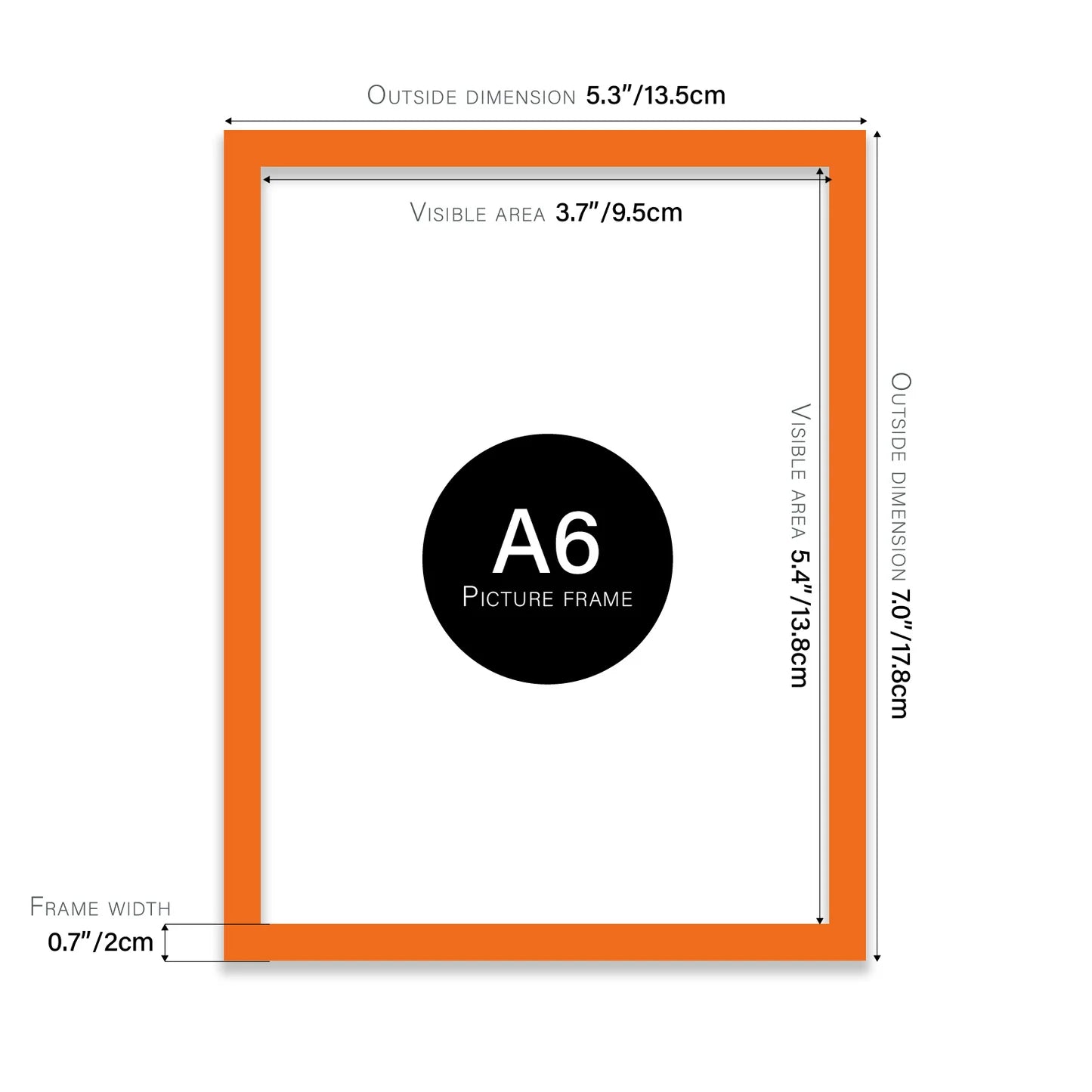 Orange Green Picture Frame A5 A4 A3