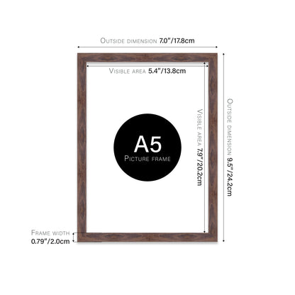 Walnut Picture Frame A5 A4 A3